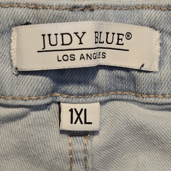 Judy Blue Light Blue Distressed Jean Shorts - Picture 8 of 12